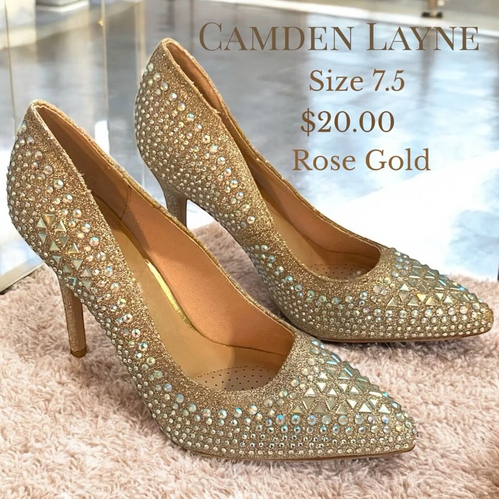 Camden Layne Rose Gold Women's Heels - Picture 1 of 3